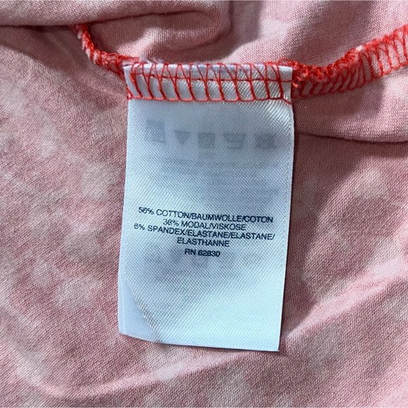 Lands’ End Women’s Red Orange Boho V-Neck Floral Blouse Shirt Top Size L - Picture 5 of 5